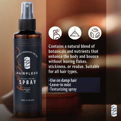 Hairplexx Sea Salt Volume Hair Spray for both Men and Women 6.76 fl oz